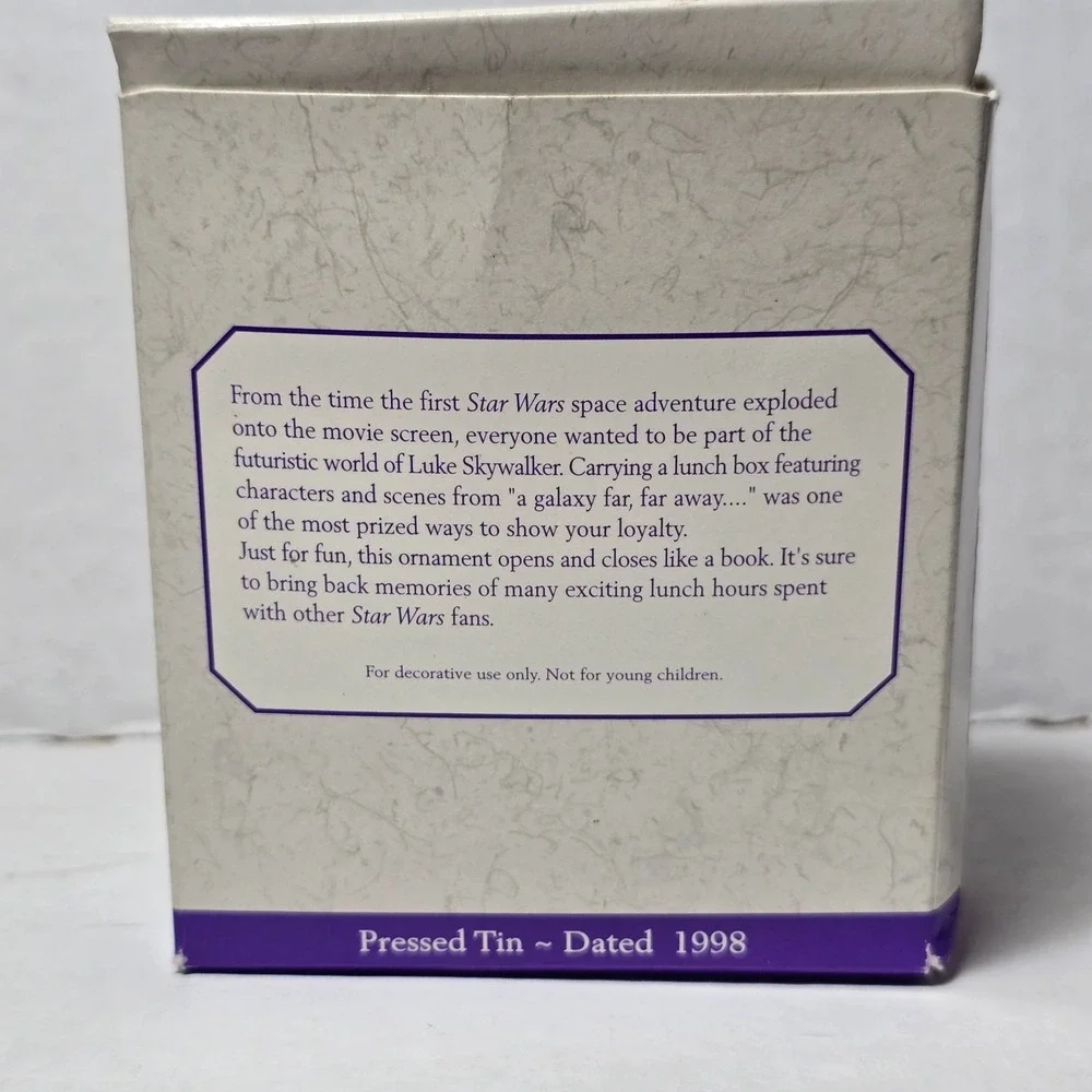 Hallmark Keepsake Ornament Star Wars‎ Mini Pressed Tin Lunch Box 1998